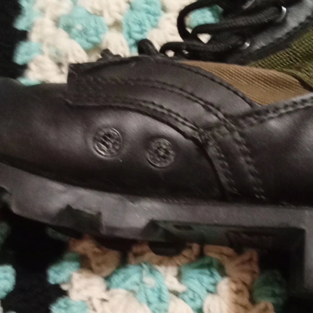 Mens Sz 6R Military Black Olive Combat Boots Camo Jungle Lace Up Womens Sz 9 Tac